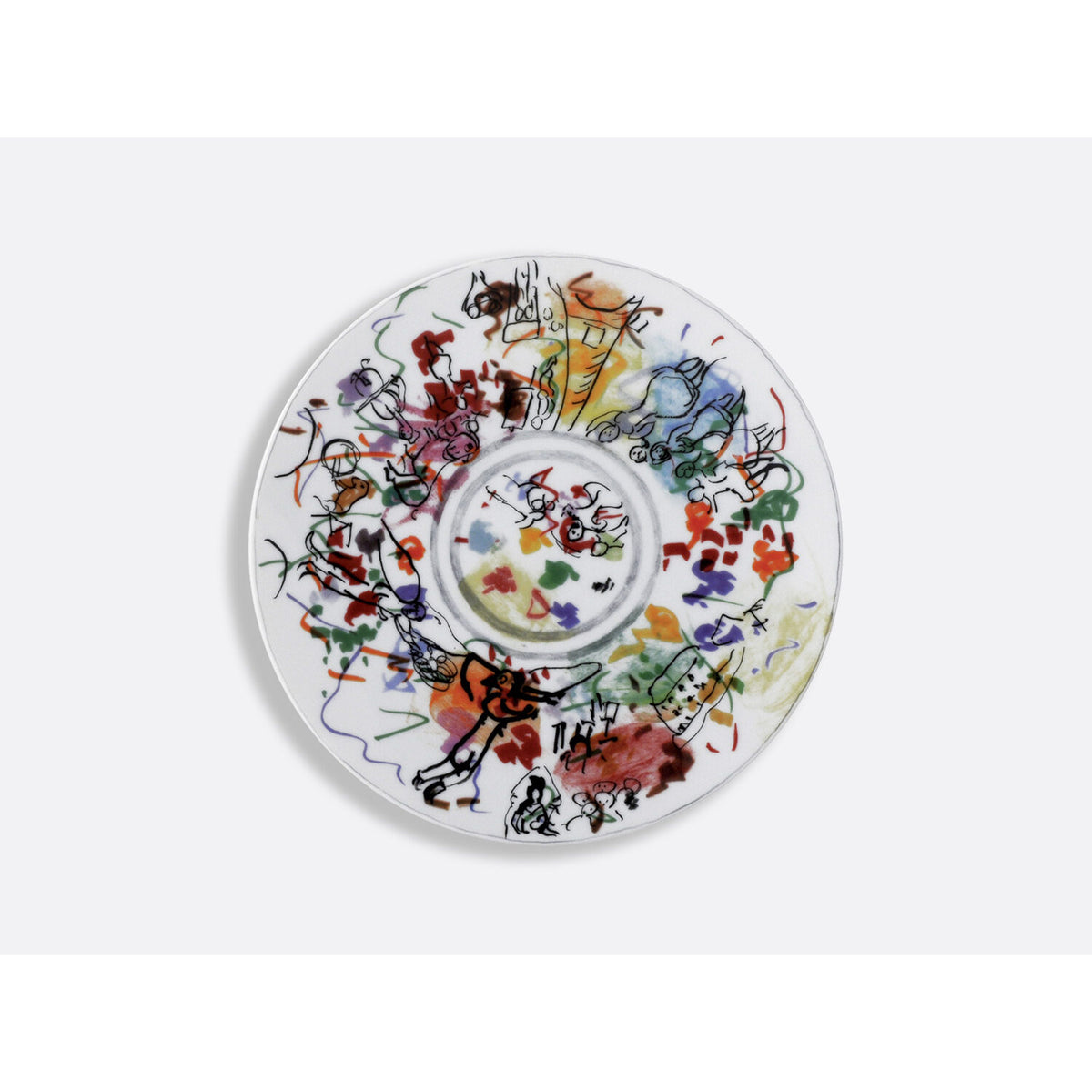 Bernardaud Marc Chagall Gift Box Set of 6 Salad Plates "Sketch for the Opéra Garnier Ceiling" 8.3", view 5