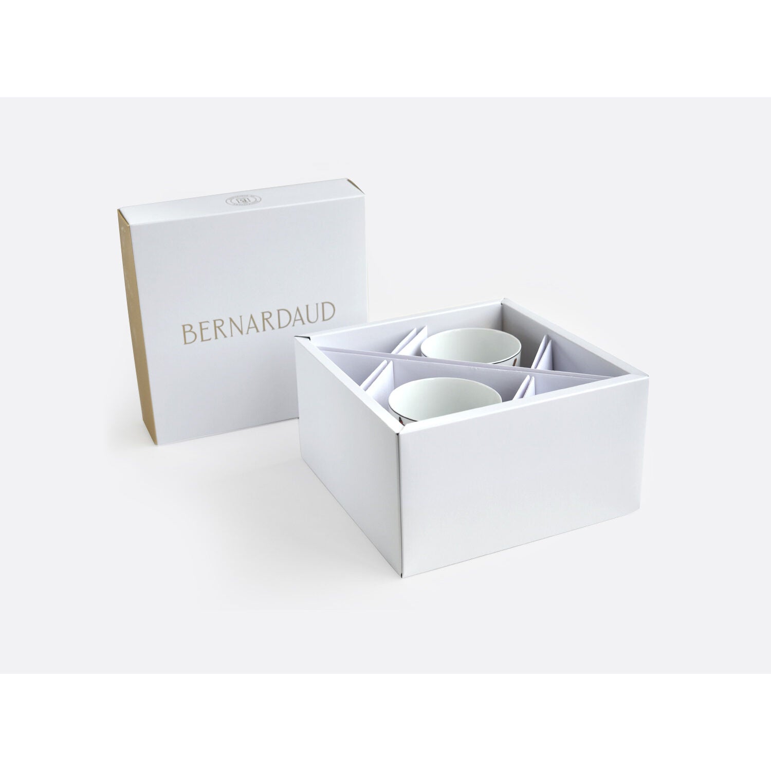 Bernardaud Gift boxed set of 2 assorted breakfast cups and saucers 8.5 oz, Limoges porcelain, Marc Chagall collection, detail view