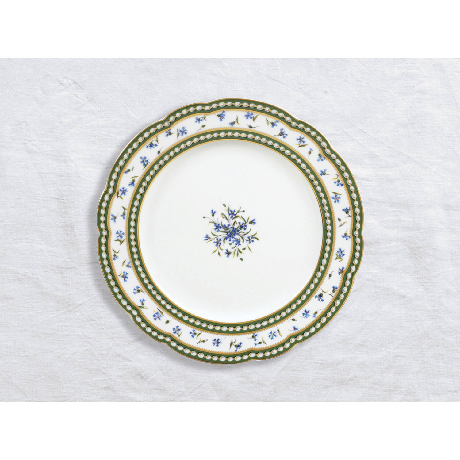 Bernardaud Dinner plate 10.5", Limoges porcelain, Marie-Antoinette collection, on a white background