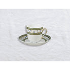 Bernardaud Espresso cup and saucer, Limoges porcelain, Marie-Antoinette collection, on a white background