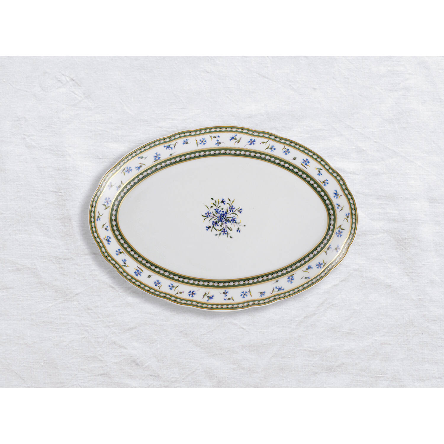 Bernardaud Oval platter 15", Limoges porcelain, Marie-Antoinette collection, on a white background