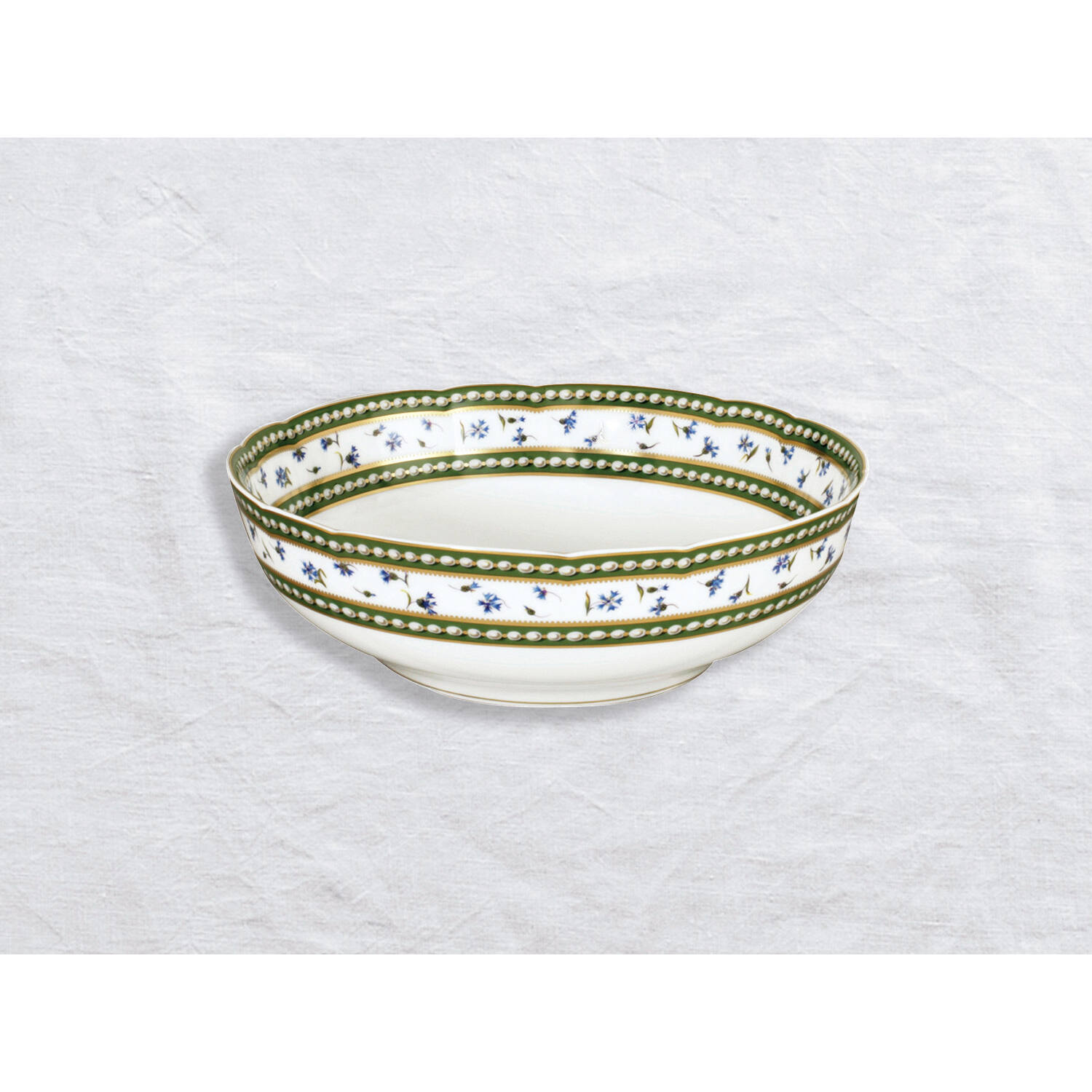 Bernardaud Salad bowl 57 oz 10", Limoges porcelain, Marie-Antoinette collection, on a white background