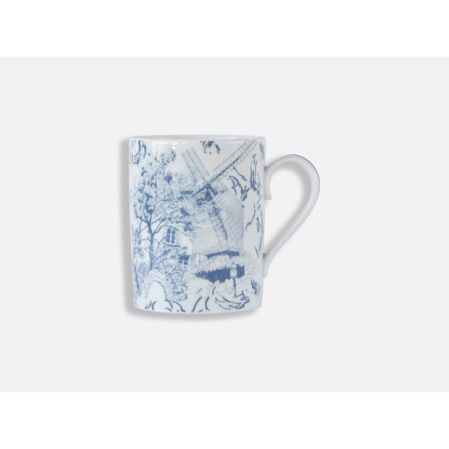 Bernardaud Mug Blue 10 oz Tout Paris in Blue, Limoges porcelain, on a white background