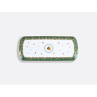 Bernardaud Cake platter rectangular 16", Limoges porcelain, Noël collection, on a white background