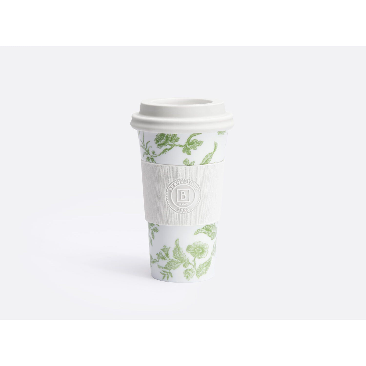 Bernardaud Nomad mug 16 oz Albertine, Limoges porcelain, on a white background