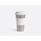 Bernardaud Nomad mug 16 oz Ecume Platine, Limoges porcelain, on a white background