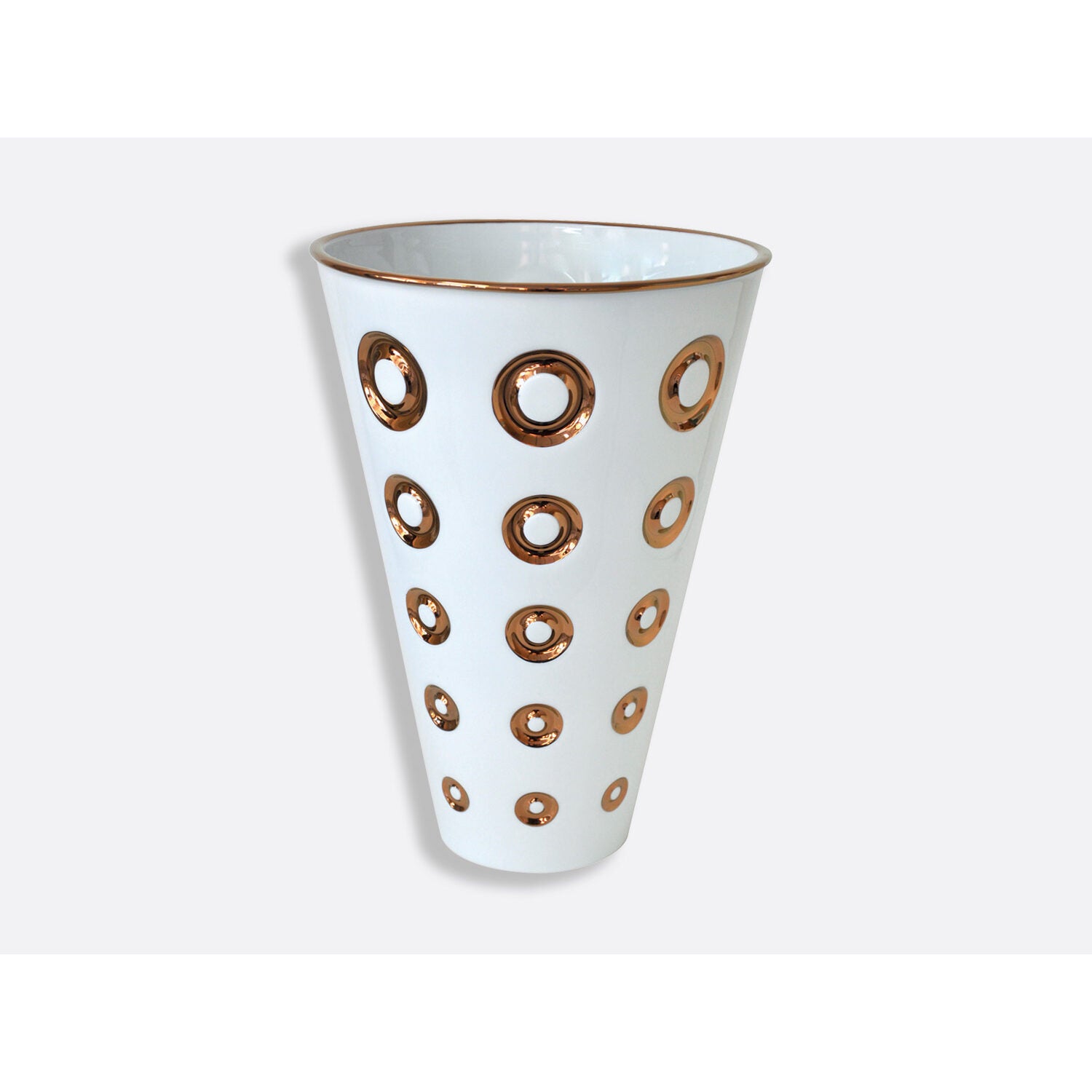 Bernardaud Vase H. 14.6", Limoges porcelain, Olivier Gagnère collection, on a white background