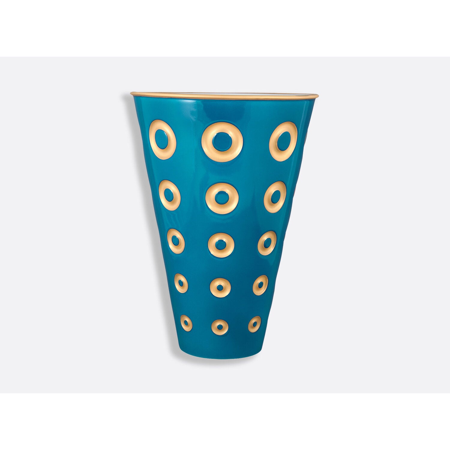 Bernardaud Vase H. 14.6", Limoges porcelain, Olivier Gagnère collection, on a white background