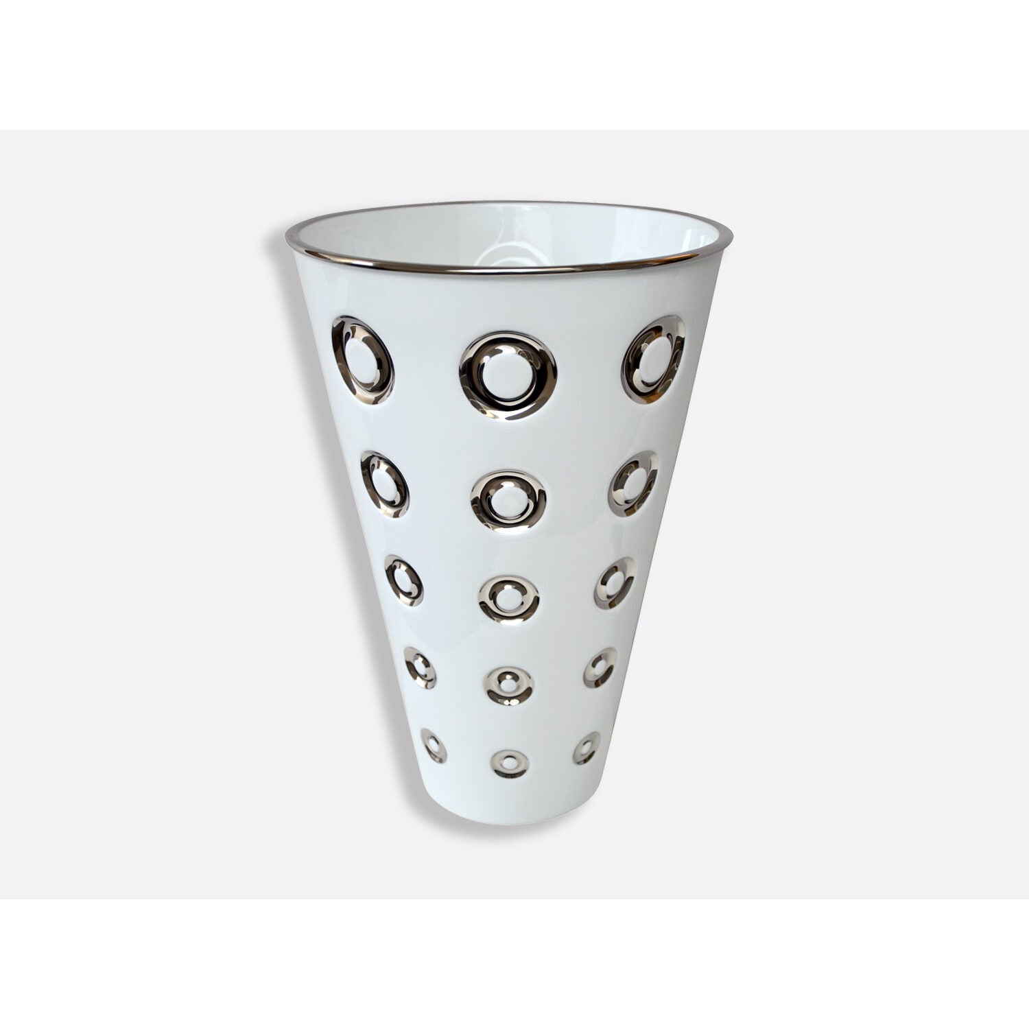 Bernardaud Vase H. 14.6", Limoges porcelain, Olivier Gagnère collection, on a white background