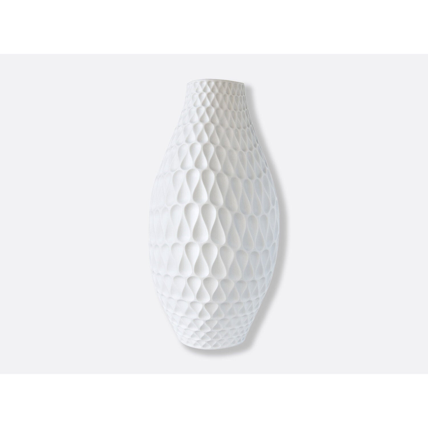 Bernardaud Organic shape vase in bisque porcelain H. 11.8", Limoges porcelain, Vases collection, detail view