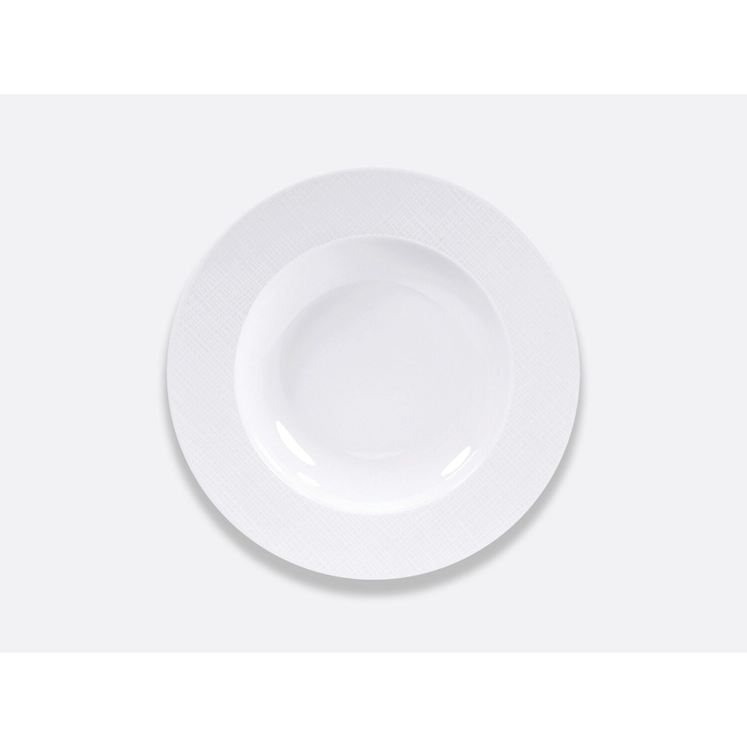 Bernardaud Rim soup 9.5", Limoges porcelain, Organza collection, on a white background