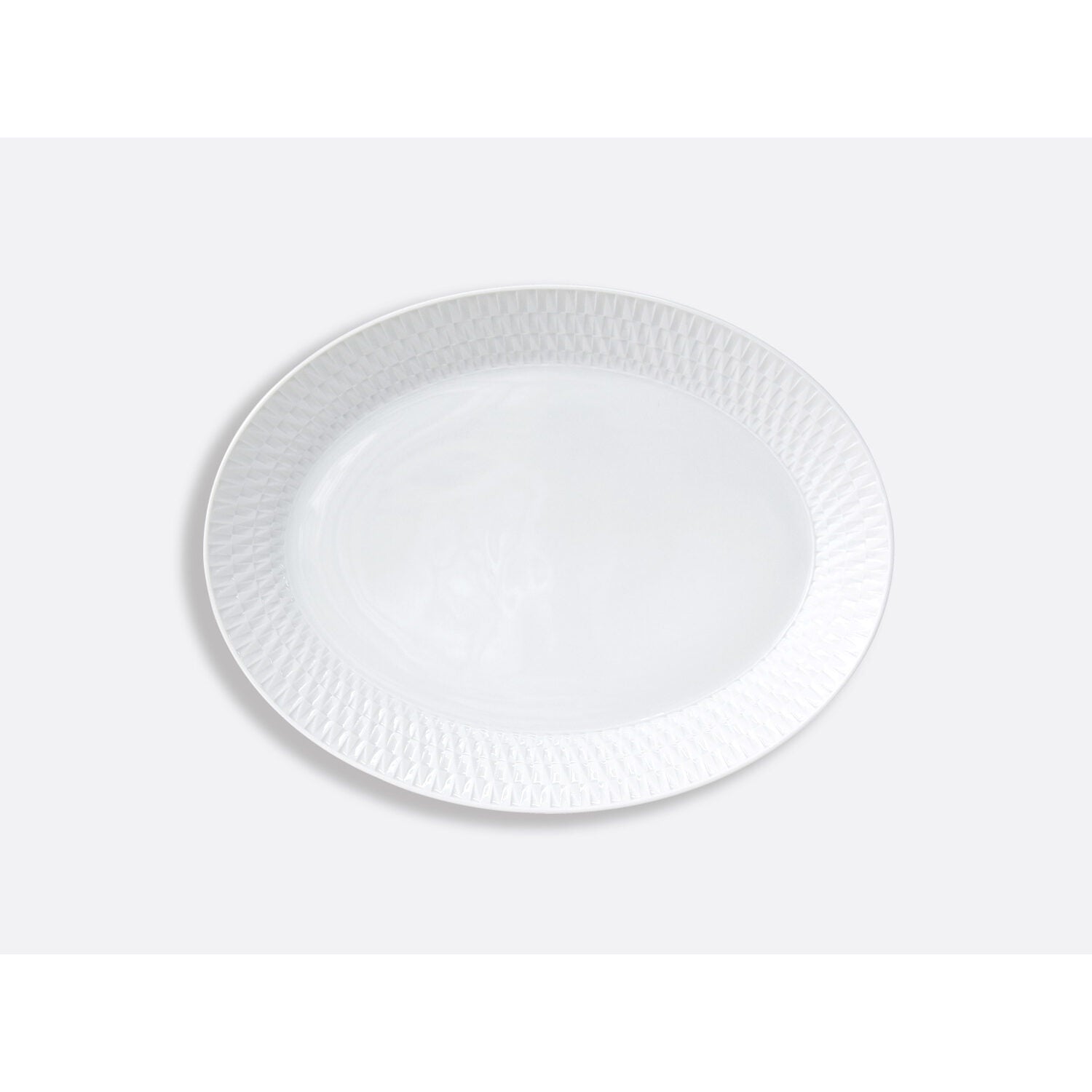 Bernardaud Oval platter 13" Twist, Limoges porcelain, on a white background