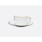 Bernardaud Breakfast cup & saucer 8.5 oz, Limoges porcelain, Palmyre collection, on a white background