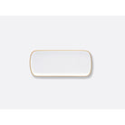 Bernardaud Cake platter rectangular 15", Limoges porcelain, Palmyre collection, on a white background