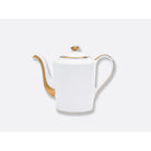 Bernardaud Coffee pot 12 cups 34 oz, Limoges porcelain, Palmyre collection, on a white background