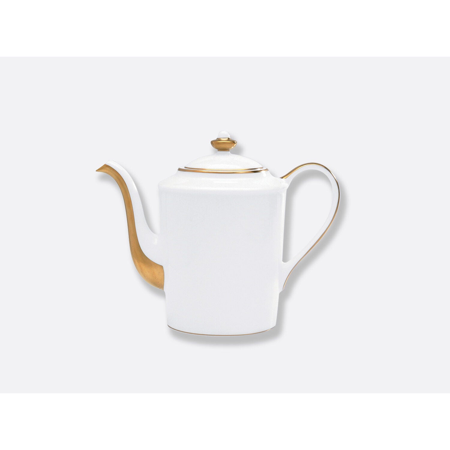 Bernardaud Coffee pot 12 cups 34 oz, Limoges porcelain, Palmyre collection, on a white background