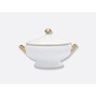 Bernardaud Covered vegetable 1qt, Limoges porcelain, Palmyre collection, on a white background