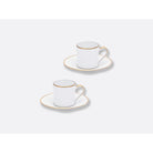 Bernardaud Espresso cup and saucer gift box - 3 Oz, Limoges porcelain, Palmyre collection, detail view