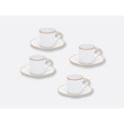 Bernardaud Espresso cup and saucer gift box - 3 Oz, Limoges porcelain, Palmyre collection, detail view