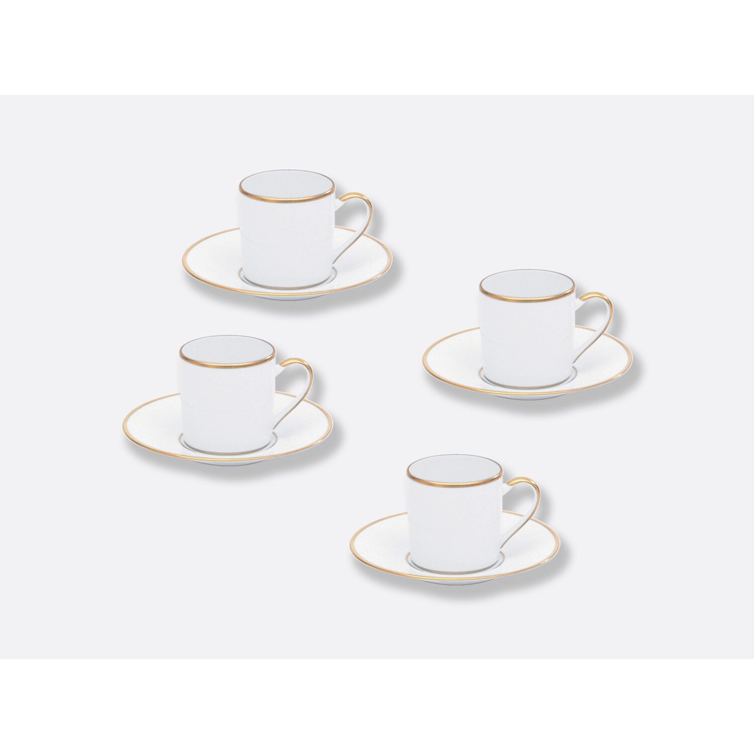 Bernardaud Espresso cup and saucer gift box - 3 Oz, Limoges porcelain, Palmyre collection, detail view