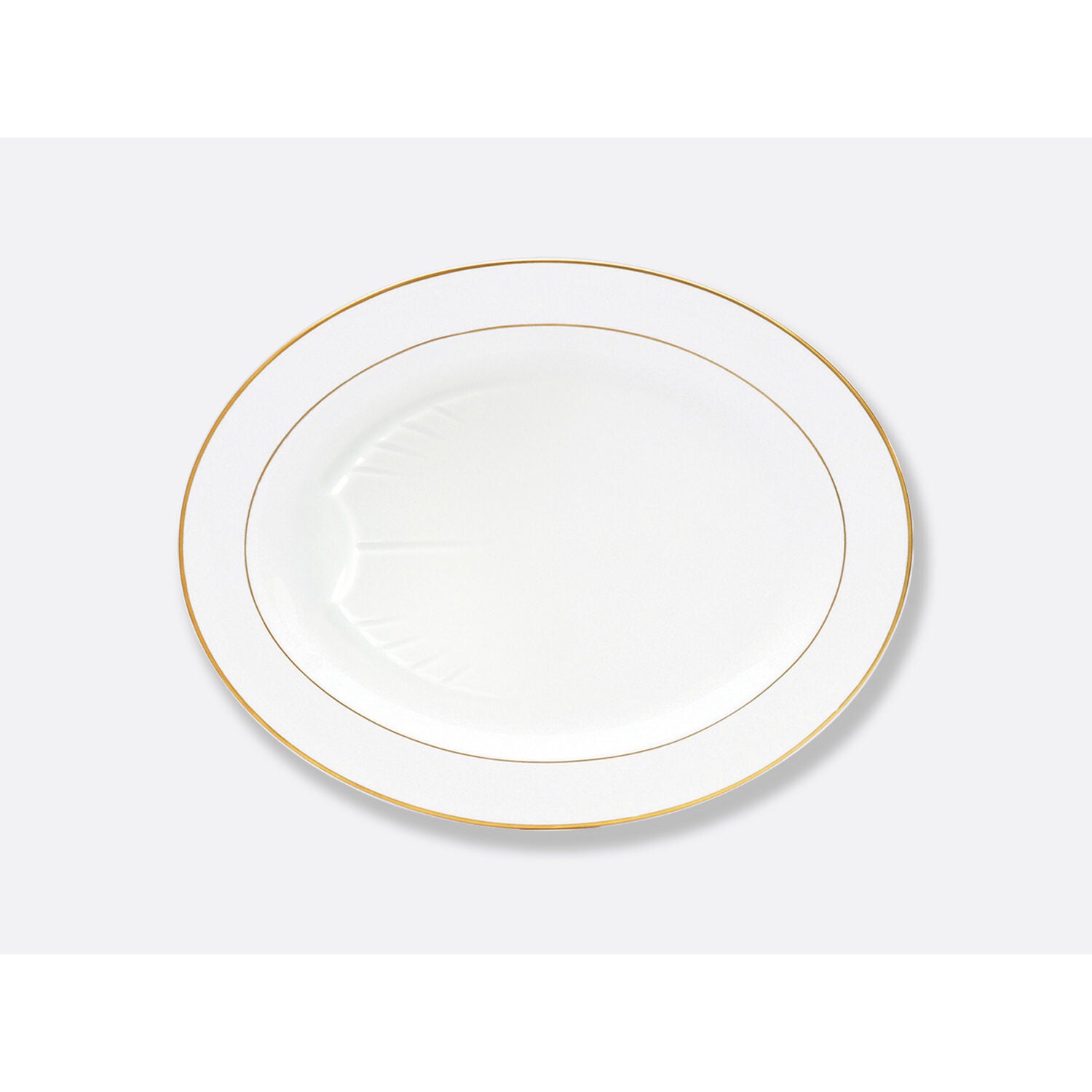 Bernardaud Oval platter 17", Limoges porcelain, Palmyre collection, on a white background