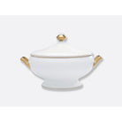 Bernardaud Soup tureen 2qt, Limoges porcelain, Palmyre collection, on a white background