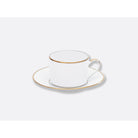Bernardaud Tea cup and saucer gift box - 5 Oz, Limoges porcelain, Palmyre collection, detail view