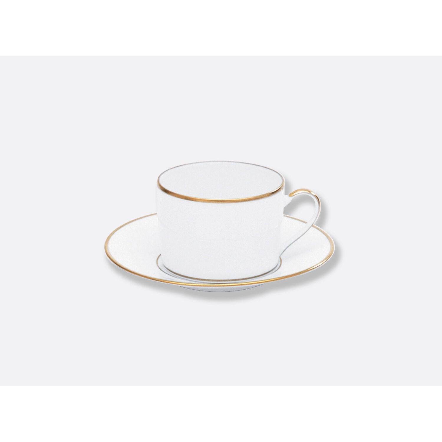 Bernardaud Tea cup and saucer gift box - 5 Oz, Limoges porcelain, Palmyre collection, detail view