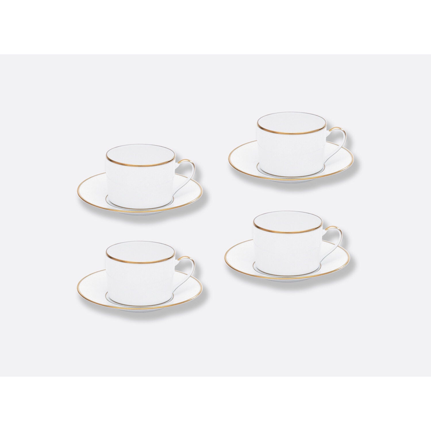 Bernardaud Tea cup and saucer gift box - 5 Oz, Limoges porcelain, Palmyre collection, detail view