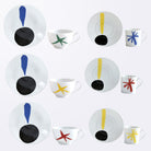 Bernardaud Tableware set for twelve (100 numbered pieces), Limoges porcelain, Parler Seul - Joan Miró collection, detail view