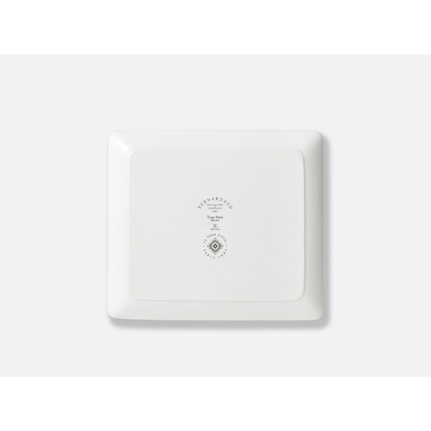 Bernardaud Rectangular tray 6.7" x 5.9", Limoges porcelain, Plateau JP collection, detail view