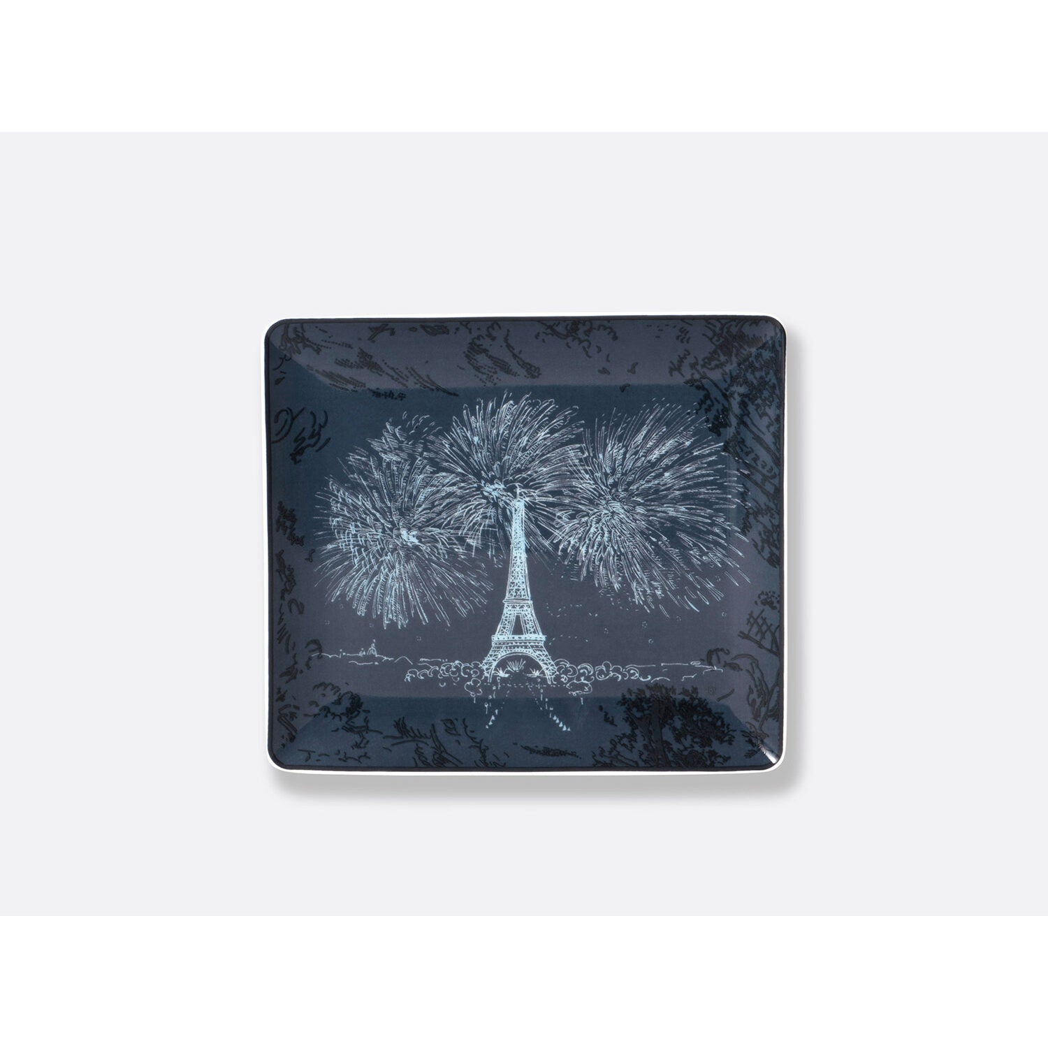 Bernardaud Rectangular tray 6.7" x 5.9", Limoges porcelain, Plateau JP collection, on a white background