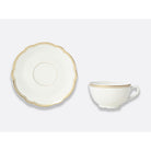 Bernardaud Breakfast cup and saucer 8.5 oz, Limoges porcelain, Pompadour collection, detail view