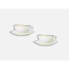 Bernardaud Breakfast cup and saucer 8.5 oz, Limoges porcelain, Pompadour collection, detail view