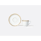 Bernardaud Moka cup and saucer gift box 2 oz, Limoges porcelain, Pompadour collection, detail view