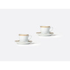 Bernardaud Moka cup and saucer gift box 2 oz, Limoges porcelain, Pompadour collection, detail view