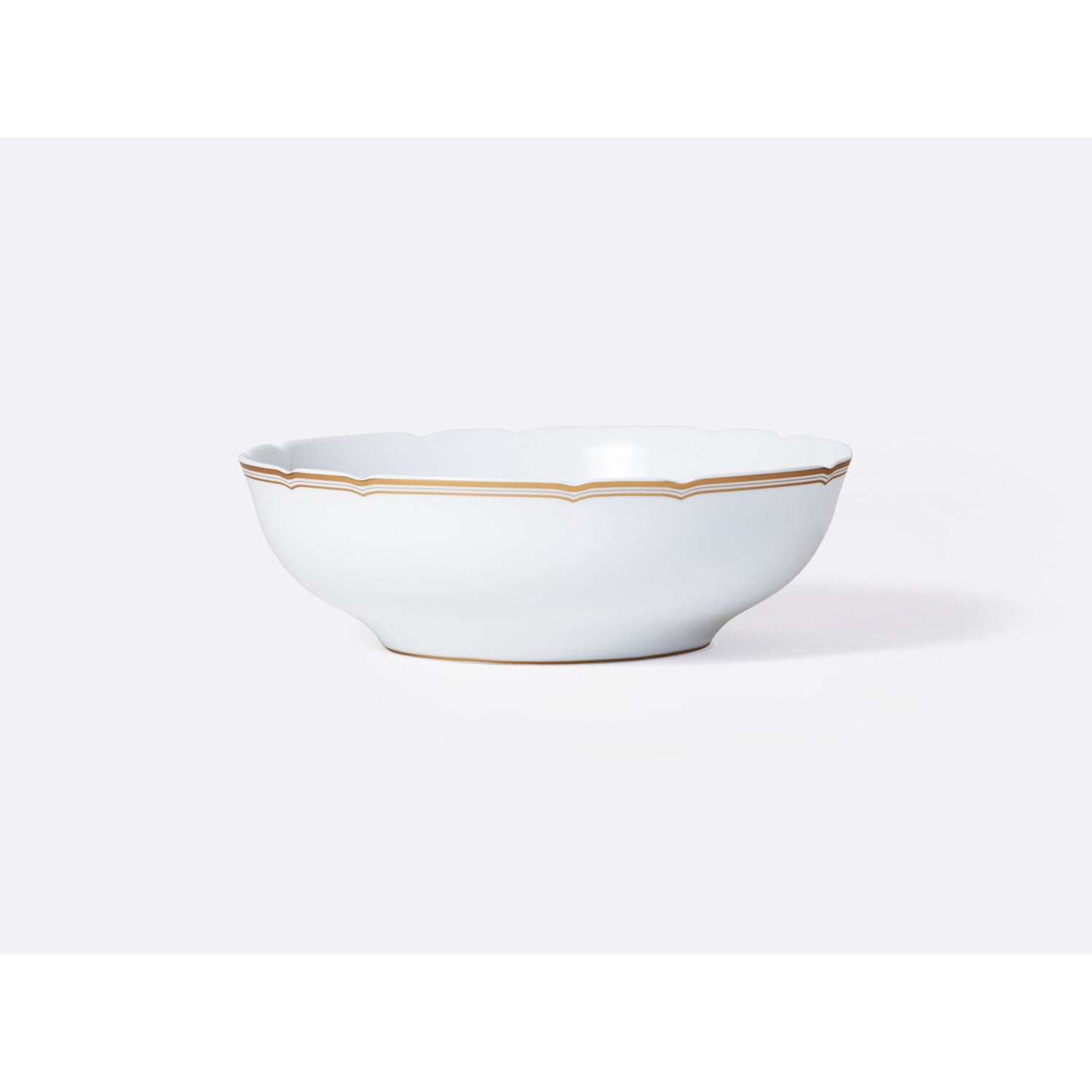 Bernardaud Salad bowl 10", Limoges porcelain, Pompadour collection, on a white background
