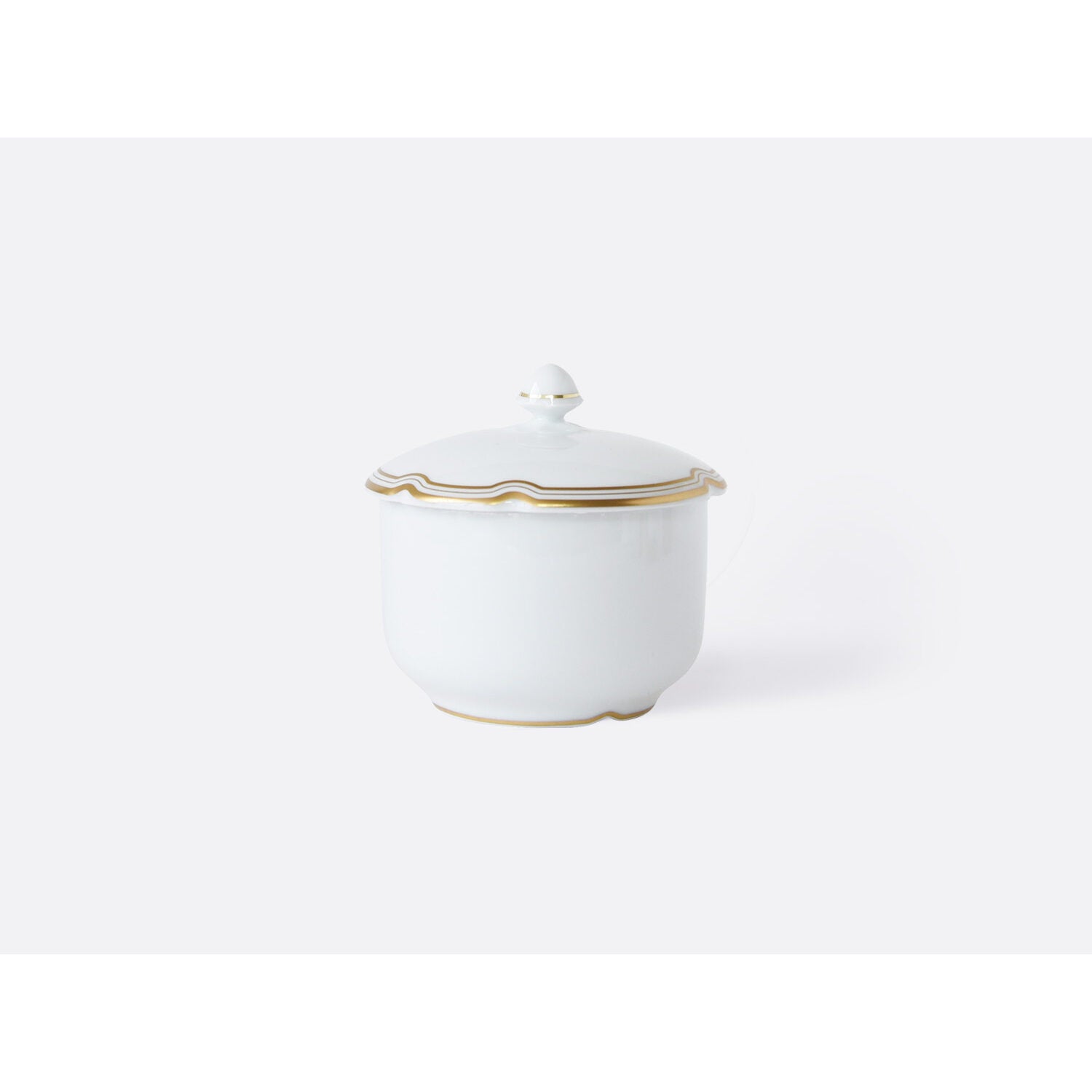 Bernardaud Sugar bowl 9 oz, Limoges porcelain, Pompadour collection, on a white background