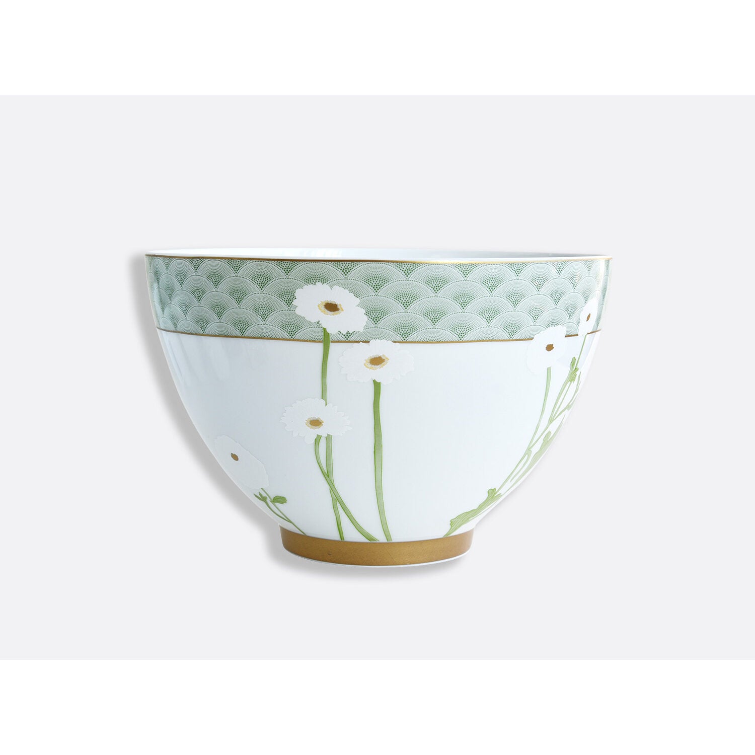 Bernardaud Deep salad bowl 140 oz 10.5", Limoges porcelain, Praiana collection, on a white background