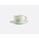 Bernardaud Espresso cup and saucer 2.1 oz, Limoges porcelain, Praiana collection, detail view