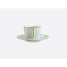 Bernardaud Espresso cup and saucer 2.1 oz, Limoges porcelain, Praiana collection, detail view