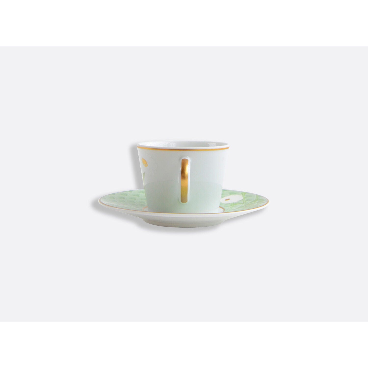 Bernardaud Espresso cup and saucer 2.1 oz, Limoges porcelain, Praiana collection, detail view