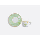 Bernardaud Espresso cup and saucer 2.1 oz, Limoges porcelain, Praiana collection, on a white background