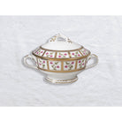 Bernardaud Gravy boat with cover 15 oz, Limoges porcelain, Roseraie collection, on a white background
