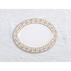 Bernardaud Oval platter 13", Limoges porcelain, Roseraie collection, on a white background