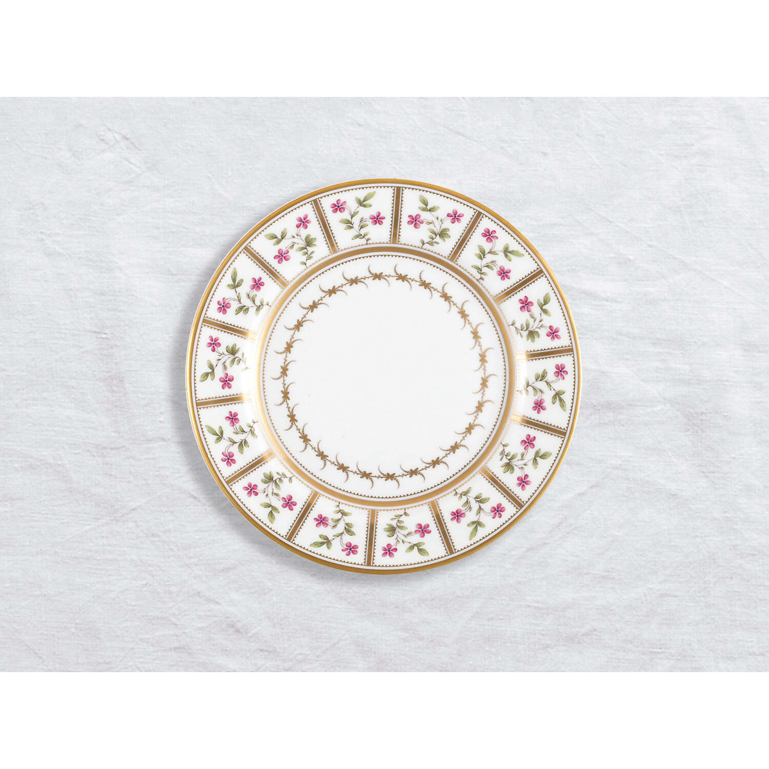 Bernardaud Salad plate 8.5", Limoges porcelain, Roseraie collection, on a white background