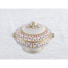 Bernardaud Soup tureen 74.5 oz, Limoges porcelain, Roseraie collection, on a white background
