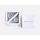 Bernardaud Set of 2 handle-less espresso cups and saucers 2.4 oz, Limoges porcelain, detail view