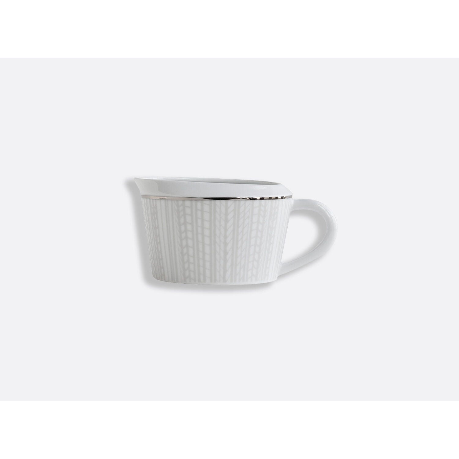 Bernardaud Gravy boat 8.5 oz, Limoges porcelain, Silva collection, on a white background