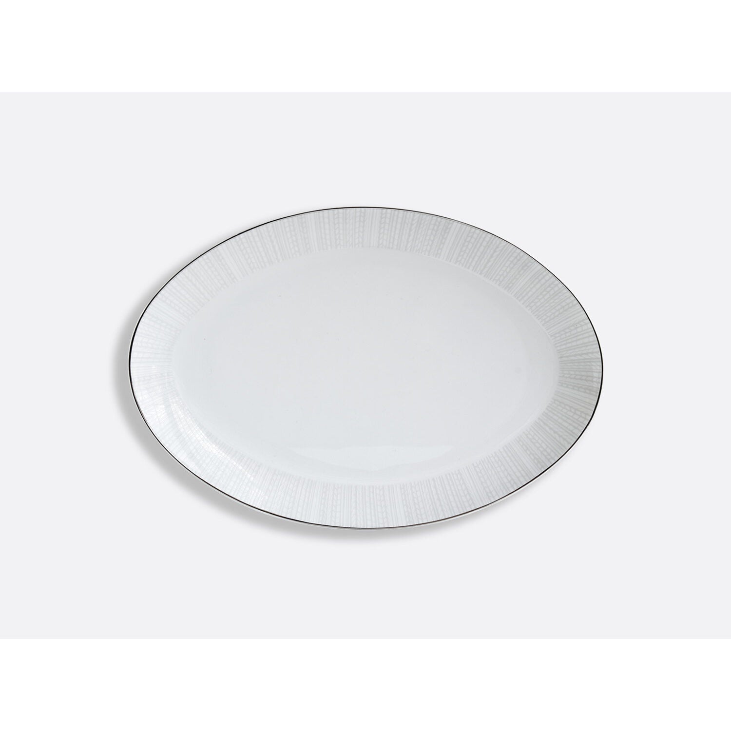 Bernardaud Oval platter 15", Limoges porcelain, Silva collection, on a white background